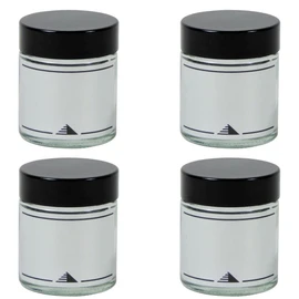 Viva Housewares Glass Jars with Lid, in Different Sizes / Quantities, 30 ml