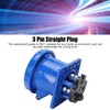 Waterproof Industrial Plug IP67 Compact Insulation 3 Cores Rubber Sealing