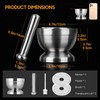 Tera 18/8 Stainless Steel Mortar and Pestle with Brush Spice