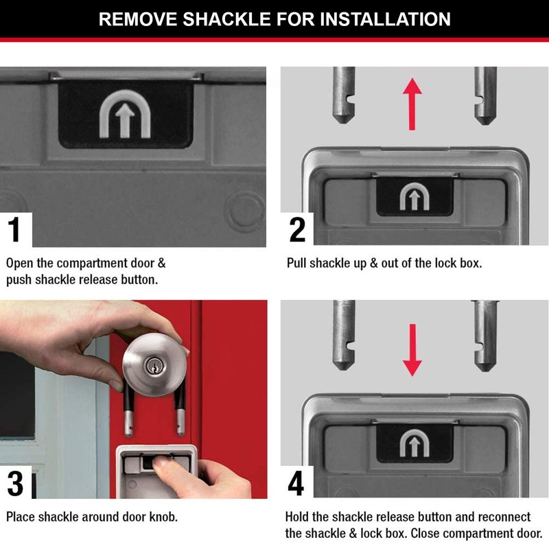 MASTER LOCK Portable Light Up Dial Key Safe with Shackle,