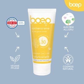 boep Sonnencreme LSF30 | Mineralischer Sonnenschutz für Babys, Kinder & Erwachsene | Mit Zinkoxid & ohne chemische UV-Filter, ohne Phthalate & ohne DHHB | Vegane Naturkosmetik in Reisegröße (40ml)