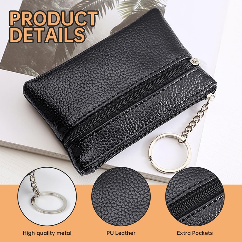 YueJieSelected Key Case Key Case PU Leather, black