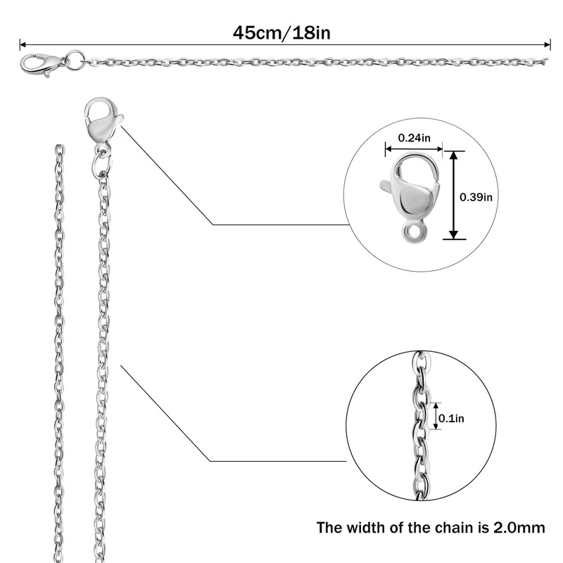 Topacket - Paquete de 24 cadenas de collar a granel,