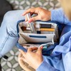 OneNine5 Eco-Friendly Essentials Pouch, Havelock Blue. Organiser and Bag for