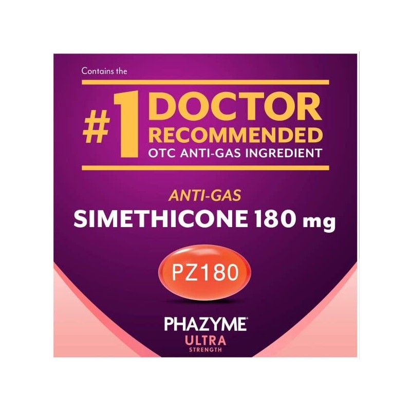 Phazyme Ultra Strength 180 mg Anti-Gas Softgels 48 Count (Pack