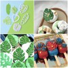 Tropical Leaf Cookie Cutter,Hawaiian Palm Leaves Fondant Cutters Set for