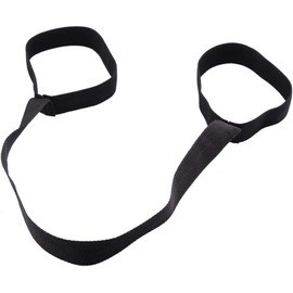Black Adjustable Yoga Mat Strap for Sport and Shoulder, Elastic Carrying Belt, Medium, Polyester, Other Gemstones, Yoga