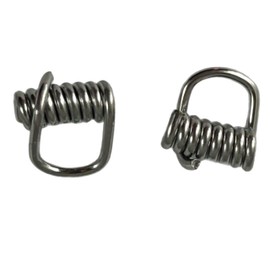 Heavy Duty Stainless Steel Clip N Spin Clevis for Fishing Lures Spinner Bucktail Blade Clevis Made in USA 50 Pack or 10 Pack Size (Clip N Spin Clevis 10 Pack #6 (XL))