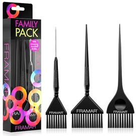 Juego de brochas para colorear el cabello Framar Family - Kit de brochas para teñir el cabello, brochas para colorear el cabello para estilista, broch