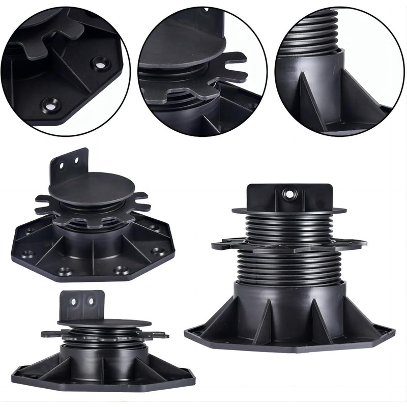 24-Pack Universal Deck Support Pedestals - Adjustable Height Base for