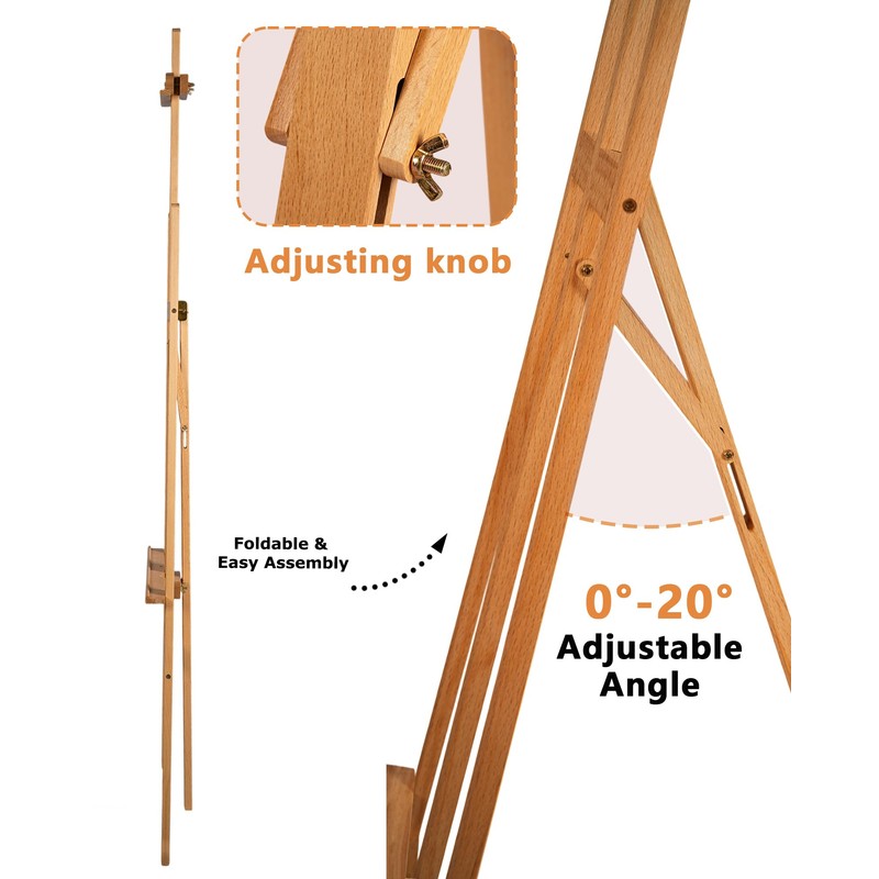 DJAR Wooden Art Easel for Painting for Adults, Hold Canvas