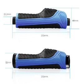 GERUIEN Mountain Bike Handlebar Grips, Ergonomic Design Dual Lock-on Non-Slip Rubber MTB Handlebar Grips for Outdoor Cycling (Blue)