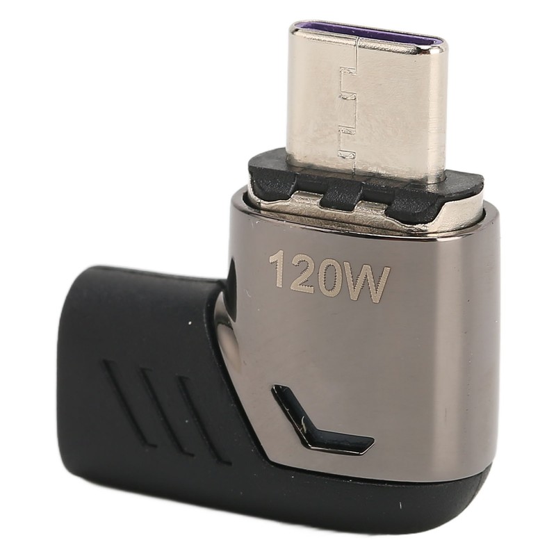 USB C Magnetic Adapter Right Angle with Light PD 120W