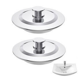 2PCS Universal Bath Plug, 40-45mm Bath Plug Replacement, Bathroom Sink Plugs, Sink Stopper, Stainless Steel Bathtub Plugs, Sinks Plugs for Kitchen, Bathtub UK