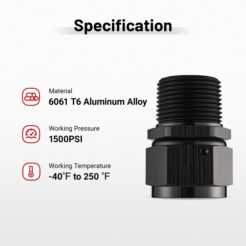 EVIL ENERGY 16AN Female to 1 NPT Pipe Swivel Adapter