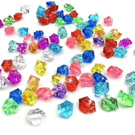 LYHMHAMY Color Gemstone Jewelry Toy, Acrylic, Set of 200, Fake Acrylic Jewelry, Plastic Jewelry, Jewelry, Toy, Vase Filler, Crystal, Bottom Sand, Gravel, Aquarium, Wedding, Birthday, Stage