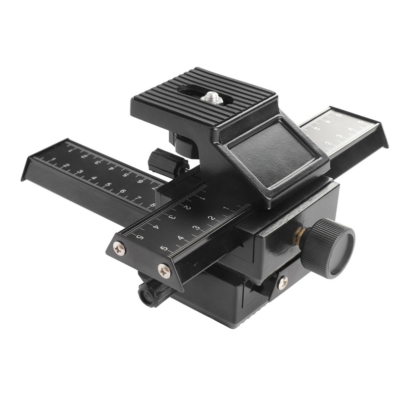 Macro Focusing Rail Slider 4 Way Magnesium Aluminum Alloy Close