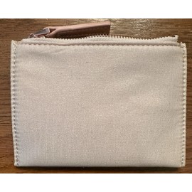 Balenciaga Paris Pink Leather Fabric Women's Makeup Cosmetic Bag