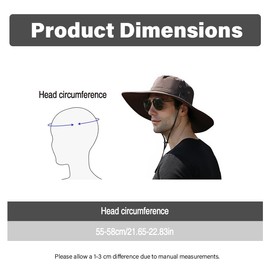 AIMALL Outdoor UV Protection Sun Hat Wide Brim Cap Quick-Drying Hat for Fishing Hiking - Breathable Outdoor Sun Hat with Wide Brim Navy