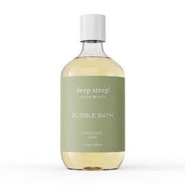Deep Steep Bubble Bath, Coconut Lime 17 oz – Hypoallergenic, Clinically Tested Soothing Soak with Shea Butter & Argan Oil – Sulfate-Free