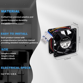 WR60X26866 Fridge Evaporator Fan-Motor fit for GE : V80E14MS2A3-57A611 Refrigerator Fan Motor WR60X10356 Upgraded 2024