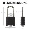 SEPOX 2PCS Large Combination Padlock, Long Shackle Outdoor Combo Lock