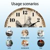 CHGCRAFT Wall Clock Country Style Chicken Wall Clock Non-Ticking Clock