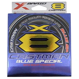 X-Braid Castman Blue Special X8, 300m, No. 4, 62 lb, Silver with Red Mark Every 10m, UJ Green Mark Every 50m