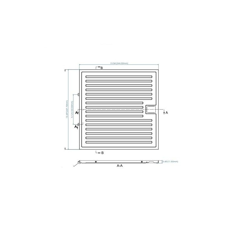13.56 in. X 13.69 in. Stainless Steel Baffle Filter for