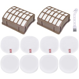 Leadaybetter 2 HEPA + 4 Foam & Felt Filters for Shark Navigator Professional (NV70 NV71 NV80 NVC80C UV420) and Rotator Professional XL Capacity (NV90 NV95), Compare to Part # XFF80 & XHF80