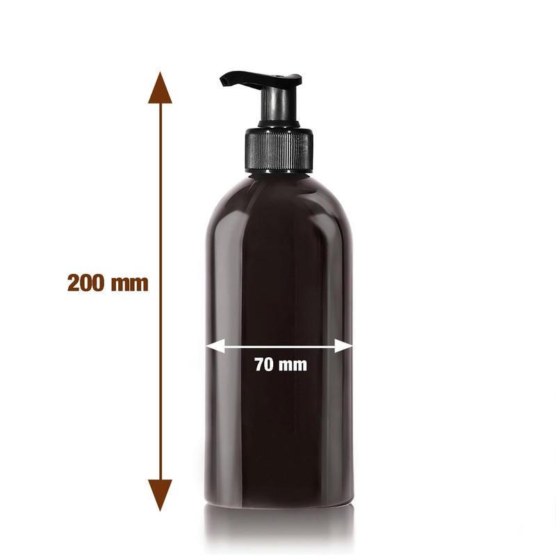 Oputec 3 x 500 ml Plastic Soap Dispenser Black +