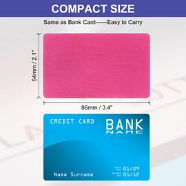 PATIKIL 20 Pack Metal Business Cards Anodized 0.8mm Thick Anodized Aluminum Blanks Name Card 3.4x2.1Inch Laser Engrave Printable Name Card for Custom DIY, Rose Red