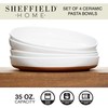 Sheffield Home Stoneware Flat Pasta Bowls, Set of 4 Stylish