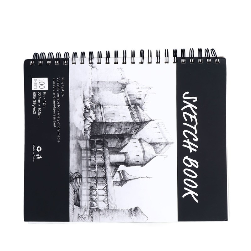 Art Sketchbook 100 Sheets 12in Long 9in Wide Erasable Smudge