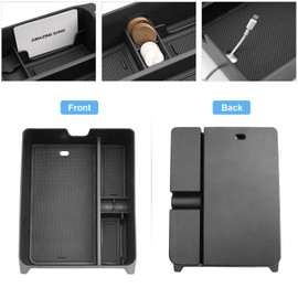 Coleya 2023 2024 2025 Pilot Center Console Organizer for Honda Pilot (EX-L/TrailSport/Touring/Elite), Insert Armrest Organizer 2023 Pilot Console Tray Coin Container 2024 2025 Pilot Accessories