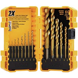 DEWALT DW1341 Juego de brocas de titanio 14 piezas