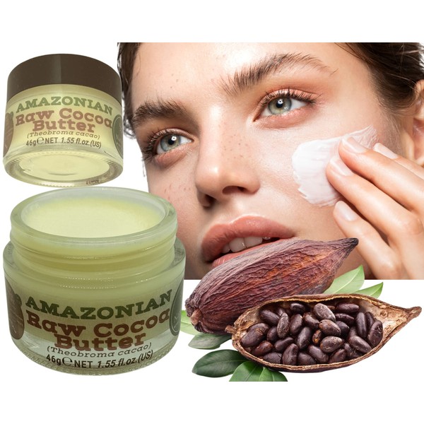 Nativilis Amazonian Cocoa Butter Raw (Theobroma cacao) Skin Natural Moisturiser Replenishing Skin's Moisture Protecting Your Skin Improving Elasticity - Copaiba Properties