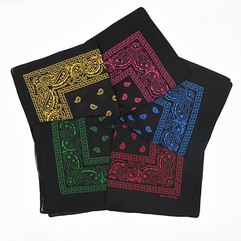[the largest selection] Contrast Color Bandana Paisley Pattern (Regular Size,