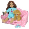 Sophia's 2-in-1 Plush Print Pull-Out Sofa Bed for Two 18''