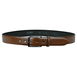 Lloyd Men's Leather Belt 35 mm Dark Buckle, Cognac