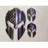 Decals by Haley Thin Blue Line Spartan Helmet Decal Sticker