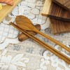 TREE FORK Wooden Spoon Chopstick Flatware Set, Natural Teak Wood