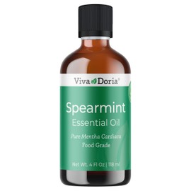 Viva Doria Spearmint Essential Oil, 100% Pure, Natural Spearmint Essential Oil, Undiluted, for Aromatherapy | Food Grade, 118 mL (4 Fluid Ounce)