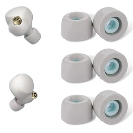 DELUXEFOX Memory Foam Earbud Tips Ear Tips Sponge Ear Plugs Cover Headphone Earplugs for Sony WF-1000XM4/1000XM5 Compatible Earbud Caps Urethane Memory Foam Earphone Cover Reduces Is, Slow Rebound,