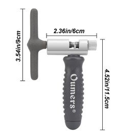 Oumers Bike Chian Breaker Tool, Universal for 7 8 9 10 11 Speed Chains Link, Remove Rusty Chains Easily. A Small Durable Bicycle Chain Splitter for Road Mountain Cycling Bike,Grey