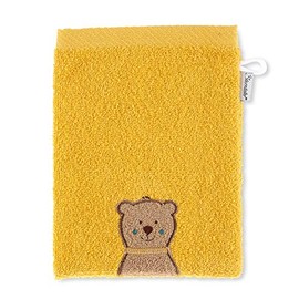 Sterntaler Wash Mitt Ben the Bear, Size: 21 x 15 cm, Yellow