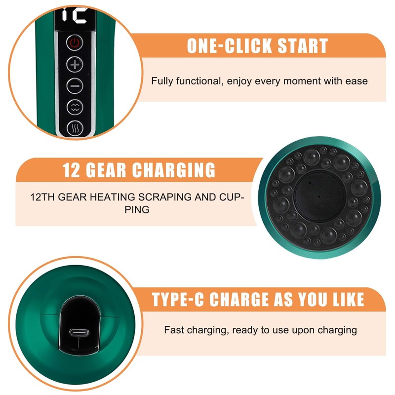 Anti Cellulite Electric Massager, 12 Gears Cupping Massager Against Cellulite,