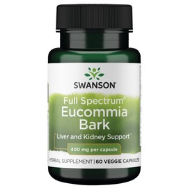 Swanson Full Spectrum Eucommia Bark 400 Milligrams 60 Veg Capsules