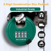DELSWIN 4 Digit Combination Lock, Outdoor Combination Disc Padlock with