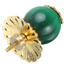 uxcell Teapot Button Lid Knobs Tea Kettle Pot Cover Handle Knobs Lid Top Replacement for Teapot Teakettle Ceramic Pot Accessories Supplies, Green/Gold